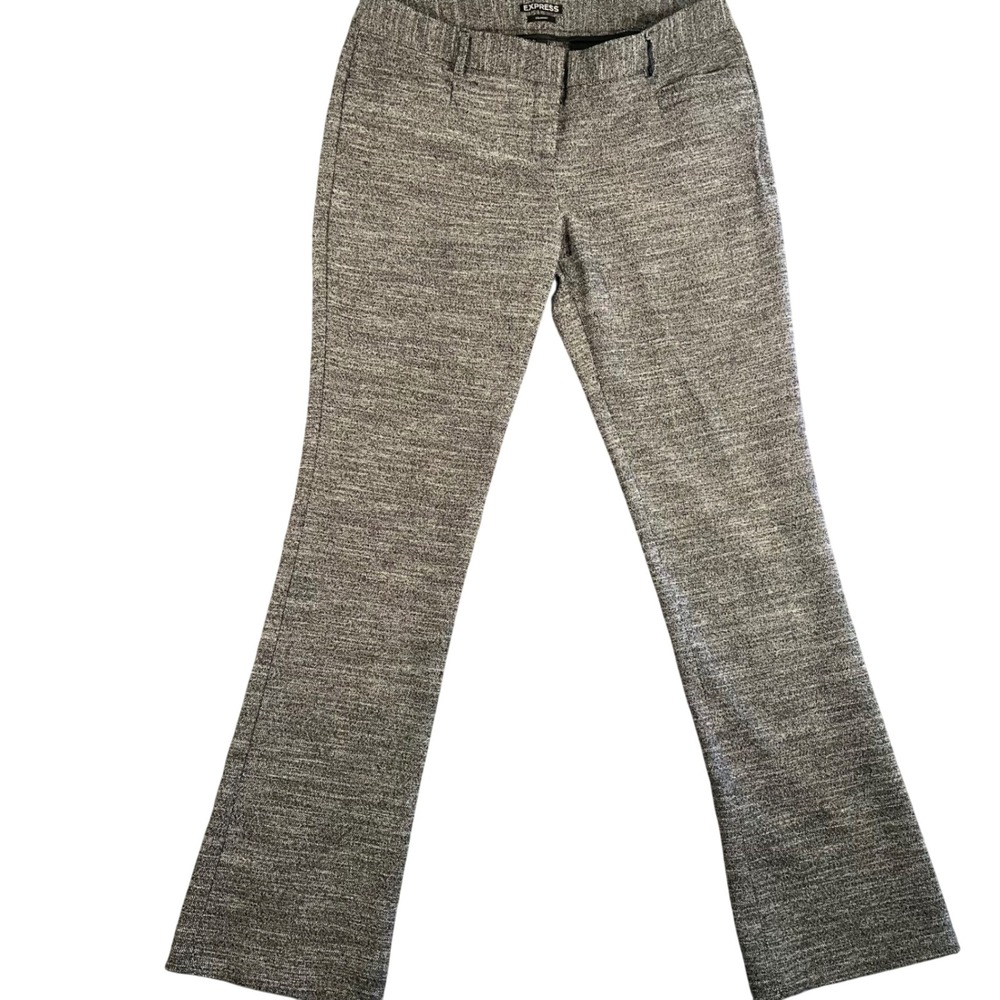 Express Columnist Dress Pants Size 10R Gray Tweed‎ Boot Cut Career Office